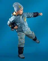 Kattnakken plask regntøy superhelt | superblå