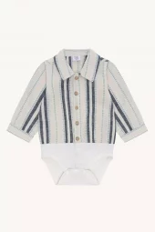 Hust and claire linskjorte body | blå stripet