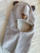 Kivat vår/høst balaklava | Beige med ekkorn
