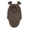 Huttelihut balaclava i ullfleece | brown melange