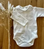 Wedoble body med krave | hvit/beige