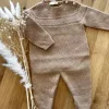 Wedoble strikket heldress | Camel
