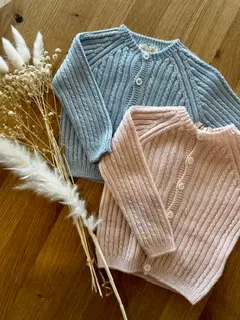 Wedoble strikket ull jakke | rosa