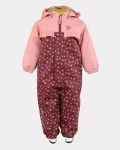 Kattnakken babyregndress | Rosa krystall