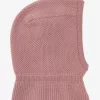 Huttelihut perlestrikket ullbalaclava | gammelrosa | med vindstopper