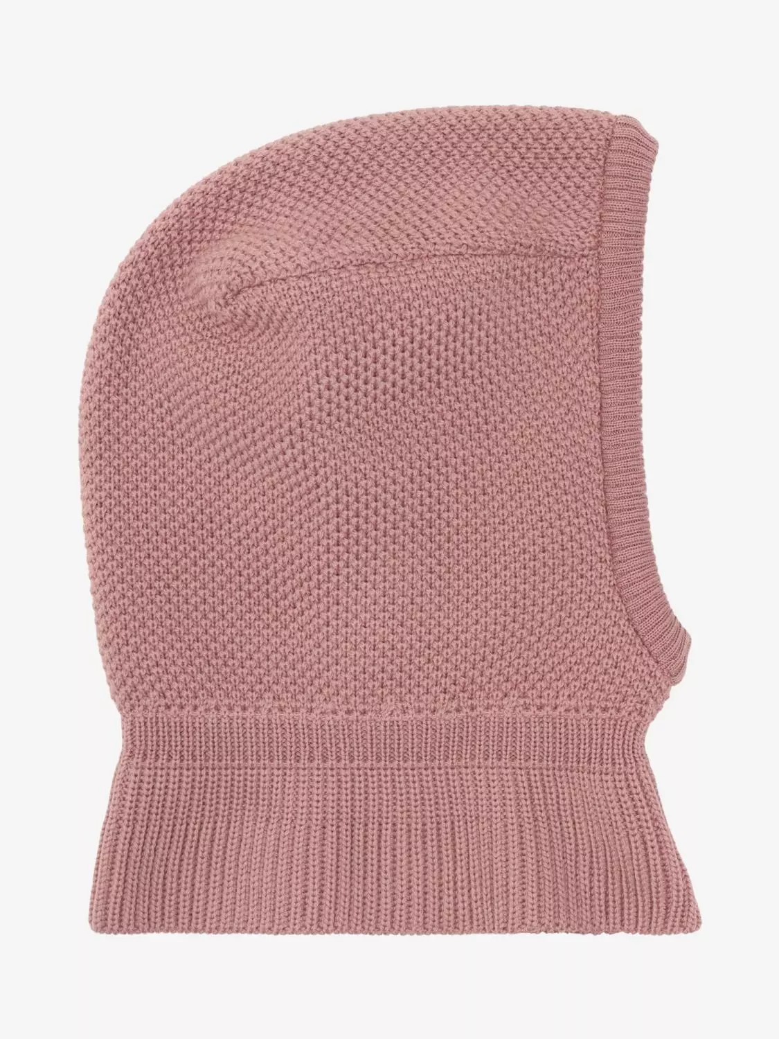 Huttelihut perlestrikket ullbalaclava | gammelrosa | med vindstopper