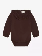En Fant body med blondekrave | brun