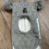 Kivat ull balaclava | beige boblestrikk med bamse