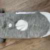 Kivat ull balaclava | beige melert med rosa krone