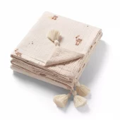 Muslin teppe, creme