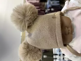 Jamiks vinterlue | beige med dusker