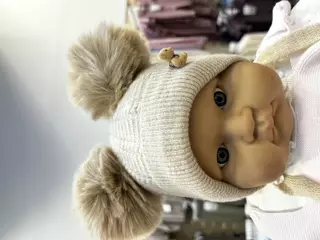 Jamiks vinterlue | beige dusker og bamse