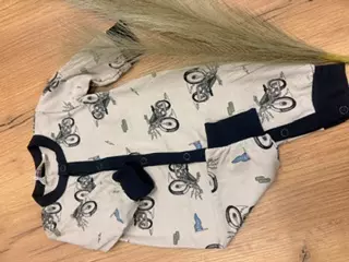 Joha bambus pysj, heldress | beige/marine motorsykkel