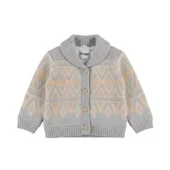 Dirkje tykk cardigan | strikket med teddyfòr