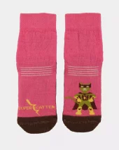 Kattnakken ullsokk antiskli | superrosa