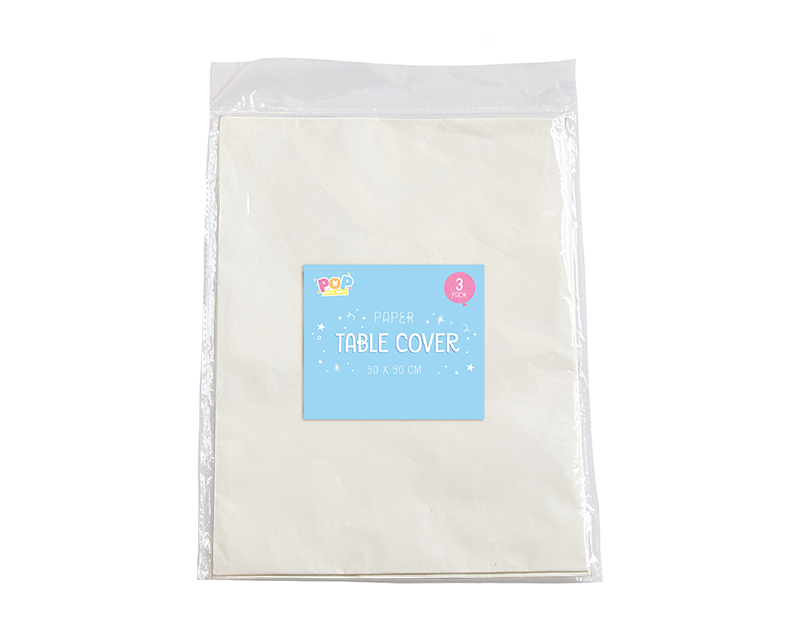 Pop Paper Tablecloths 90x90cm 3pk