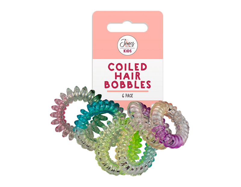 Jones&Co Coiled Hair Bobbles Colored 6pk