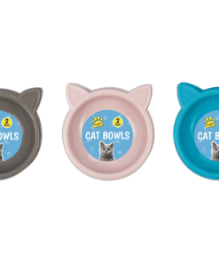 Kingdom Cat Bowls 2pk Div.Farger