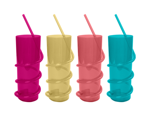 Summer Essentials Crazy Straw Glass Div.Farger