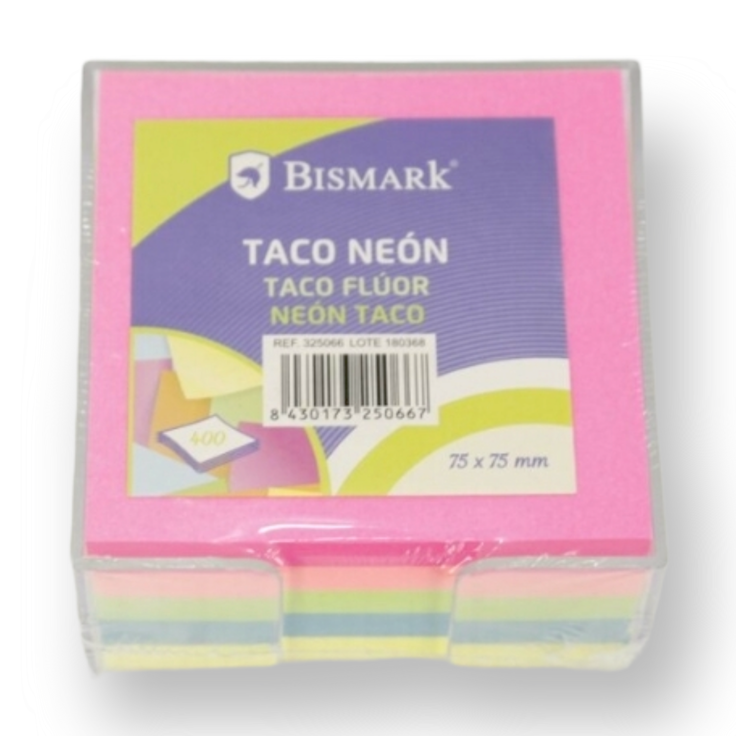 Bismark Neon Post-It Lapper 400stk