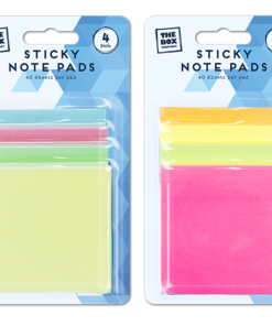 The Box Sticky Note Pads 4pk Div.Farger