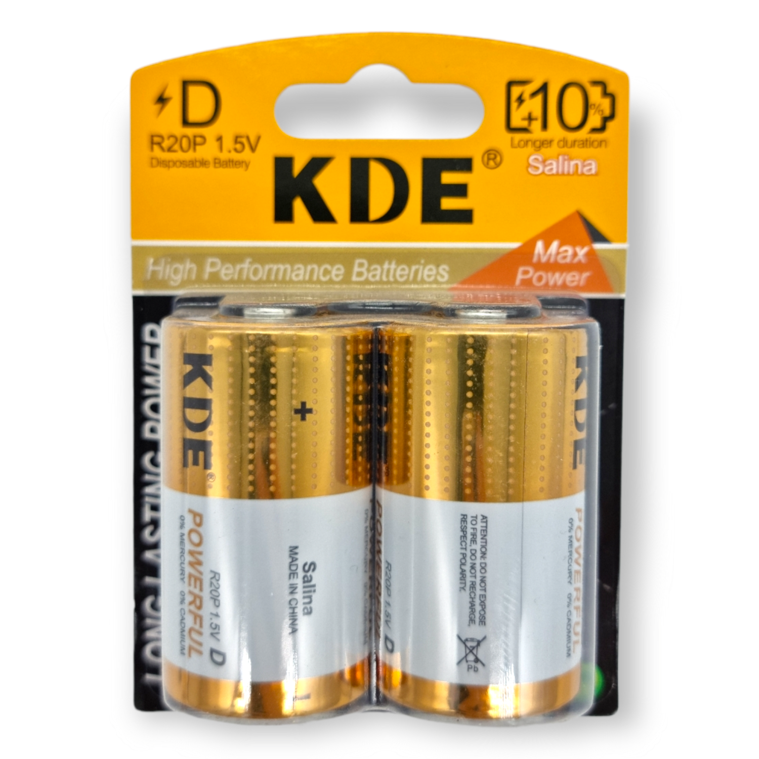 KDE Batteri D R20 2pk