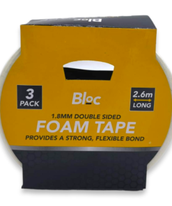 Bloc Double Sided Foam Tape 260x1,8cm 3pk