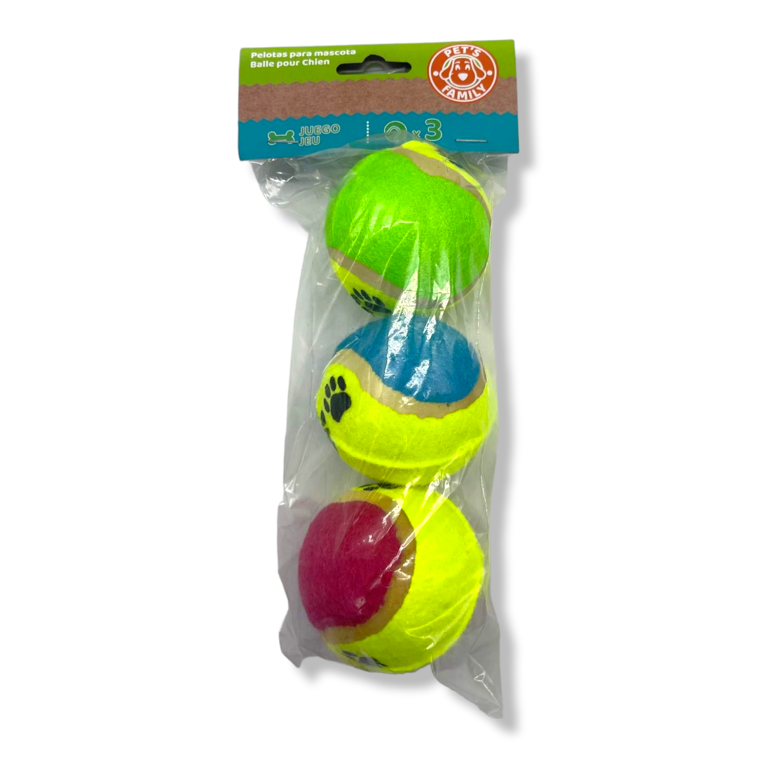 Pet's Family Tennisball Hundeleker 3pk