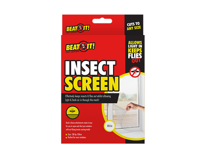 Beat It Insect Window Screen White 130x150cm