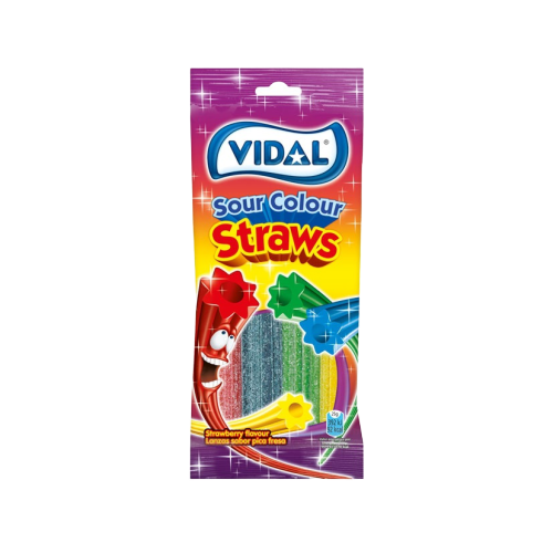 Vidal Sour Colour Straws 100gr