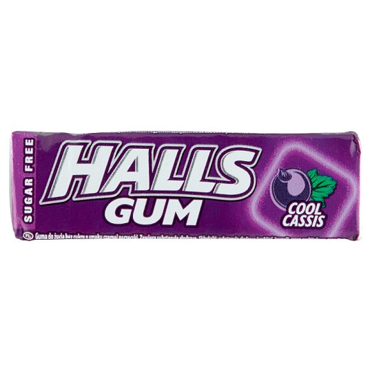 Halls Gum Blackcurrant Flavour Sugar Free 14g