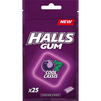 Halls Gum Blackcurrant Flavour Sugar Free 36,5g