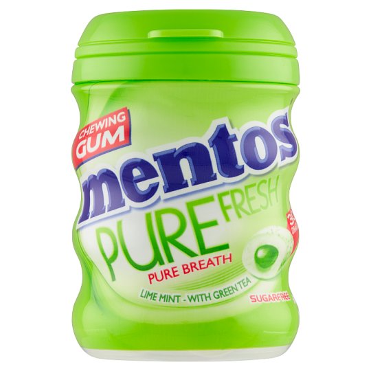 Mentos Pure Fresh Lime Mint Sugarfree Gum 60g