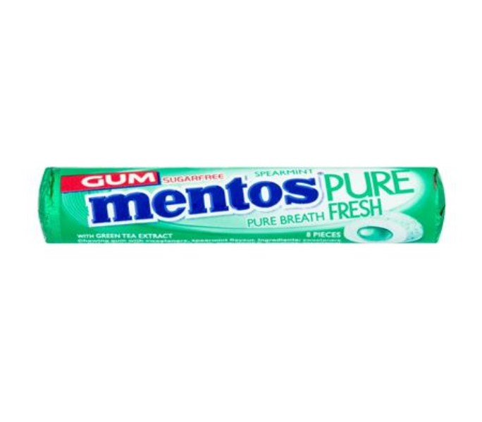 Mentos Pure Fresh Spearmint Sugarfree Gum 15g