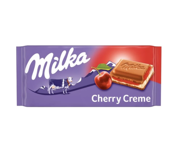 Milka Alpine Milk Chocolate Cherry Cream 100g