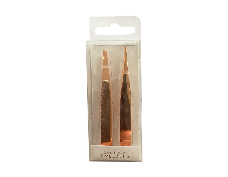 Forever Beautiful Tweezers Rosegold 2pk