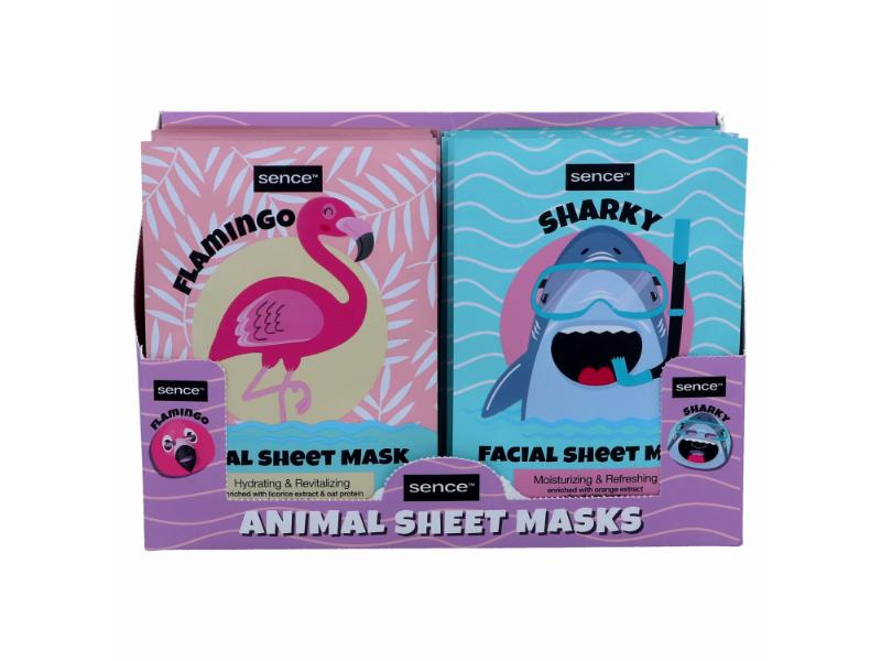 Sence Sharky & Flamingo Facial Sheet Mask 25ml Div.Typer