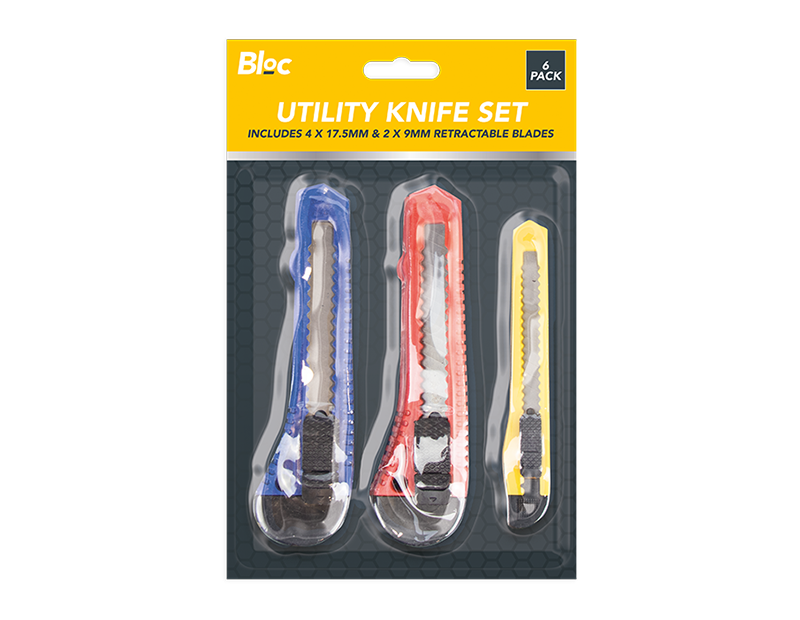 Bloc Utility Knive Set 6pk