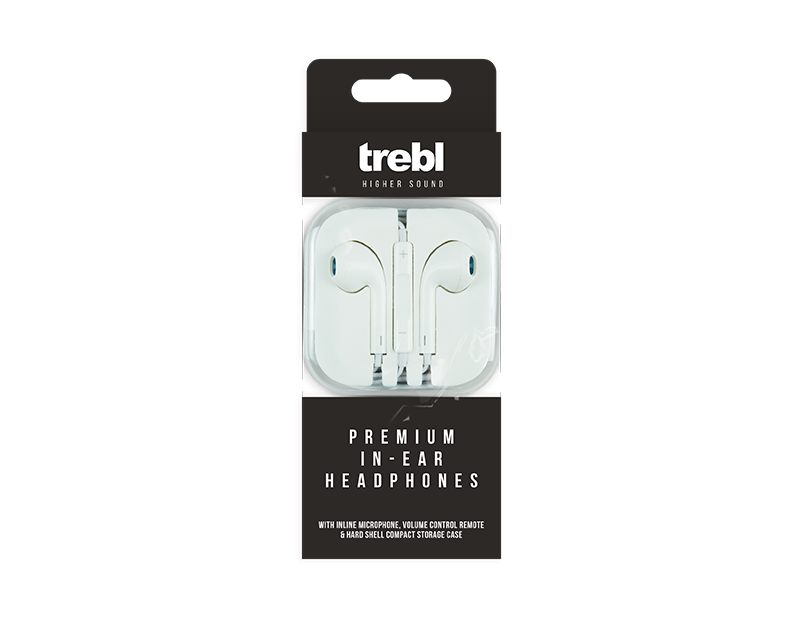 Trebl Stereo In-Ear Headphones w/Mic