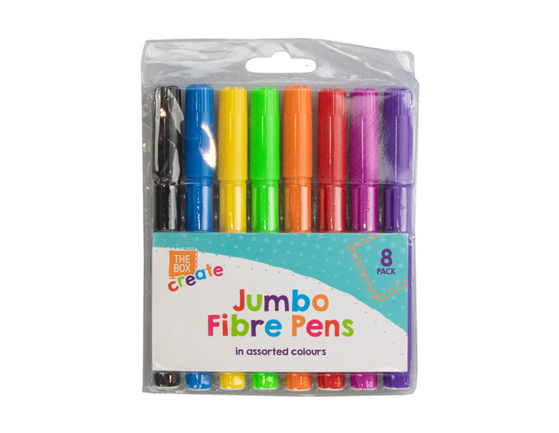 The Box Jumbo Fiber Pens 8pk