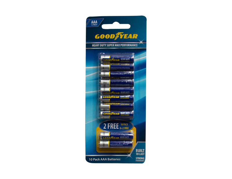 GoodYear Heavy Duty Batteries AAA 10pk