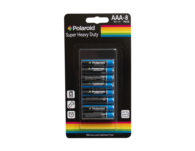 Polaroid Heavy Duty Batteries AAA 8pk