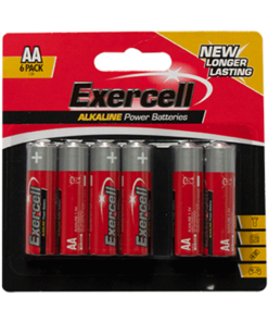 Exercell Alkaline Batteries AA 6pk