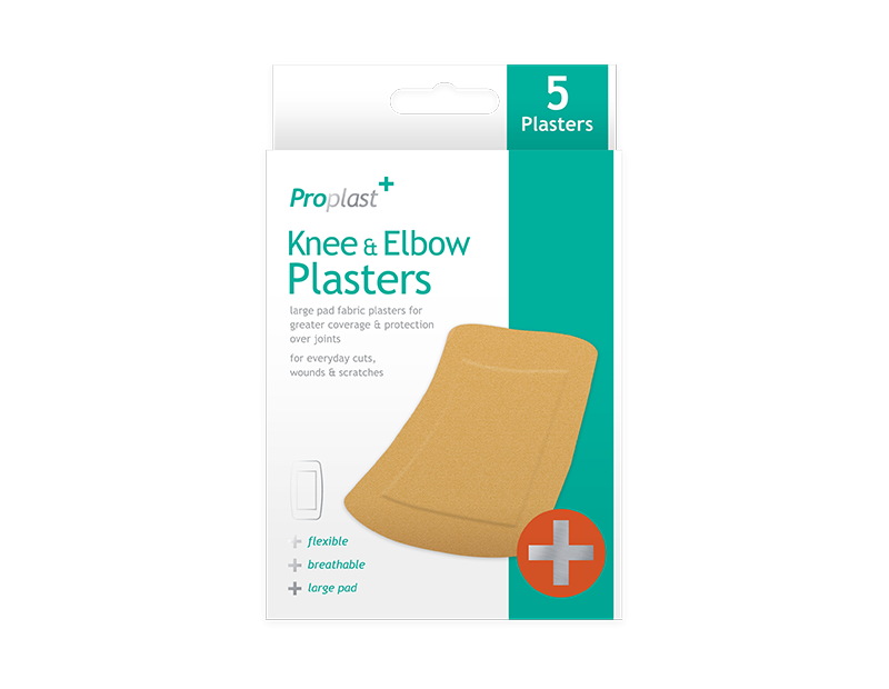 ProPlast Knee&Elbow Fabric Plasters 5pk