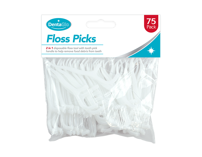 DentaGlo Dental Floss Toothpicks 75pk