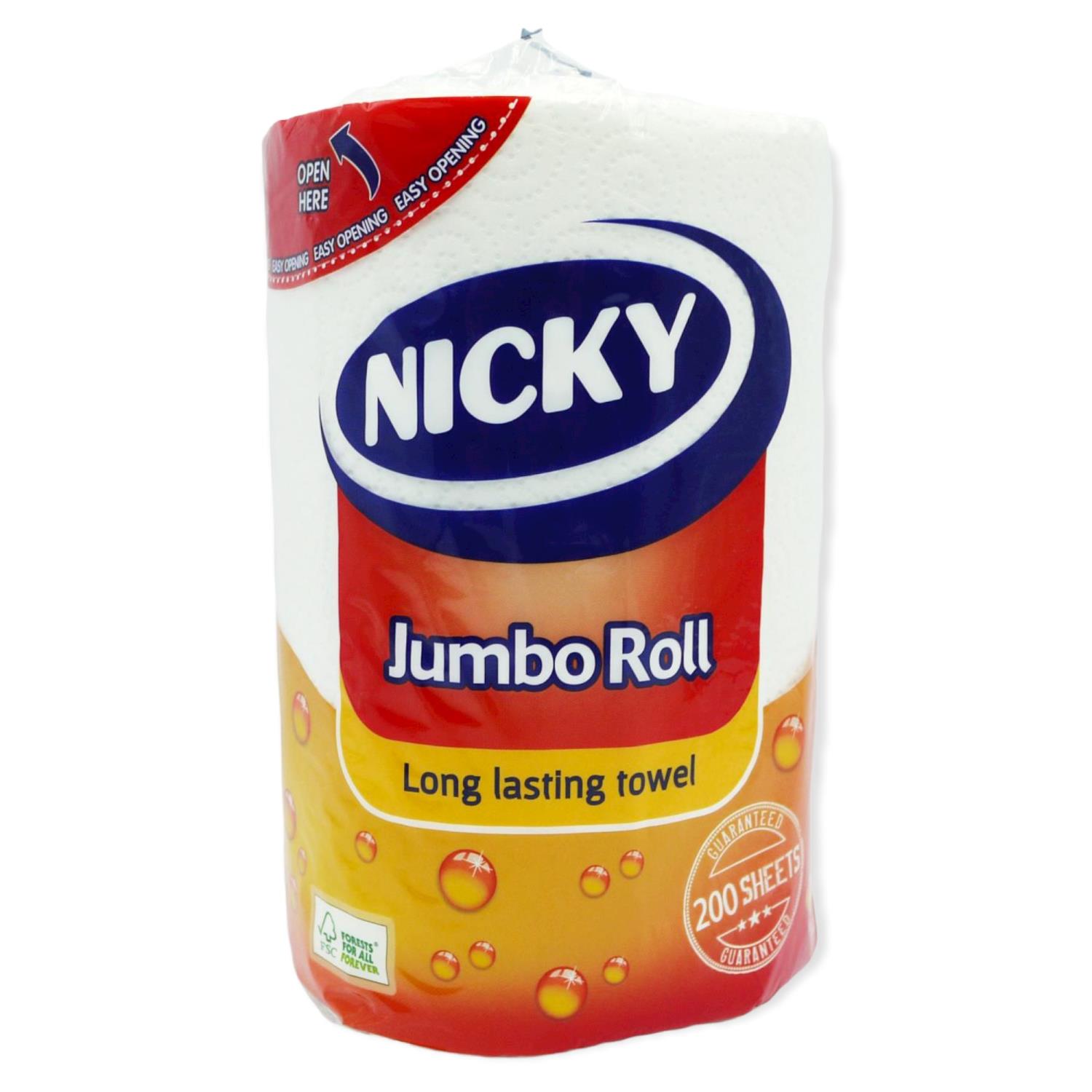 Nicky Jumbo Kitchen Roll White