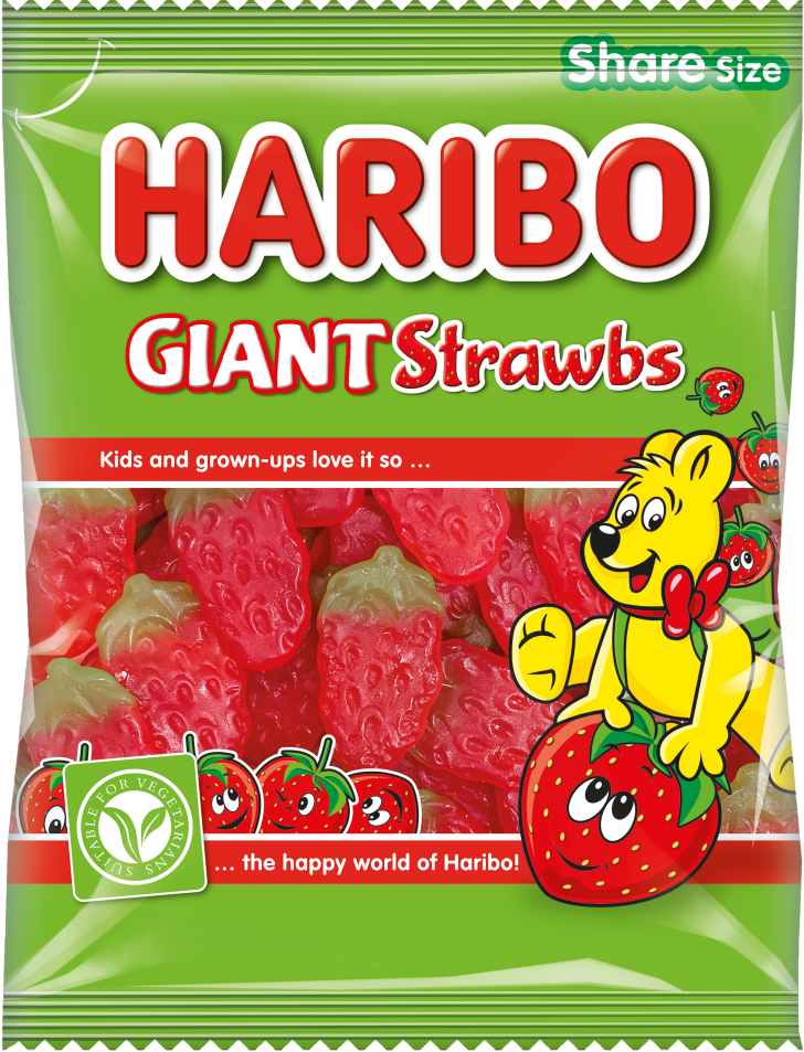 Haribo Giant Strawbs 175g