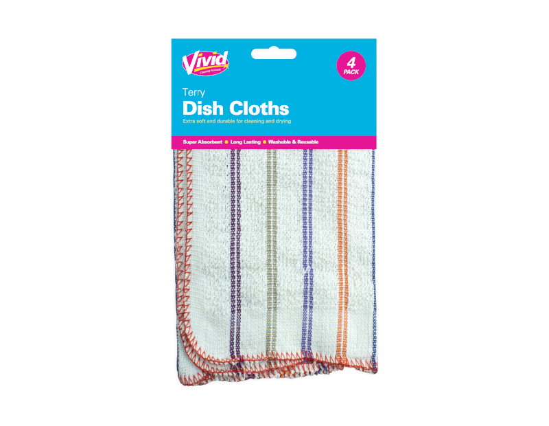 Vivid Dish Cloths 4pk