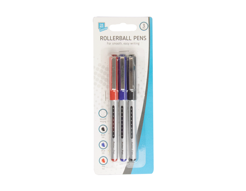 The Box Rollerball Pens 3pk