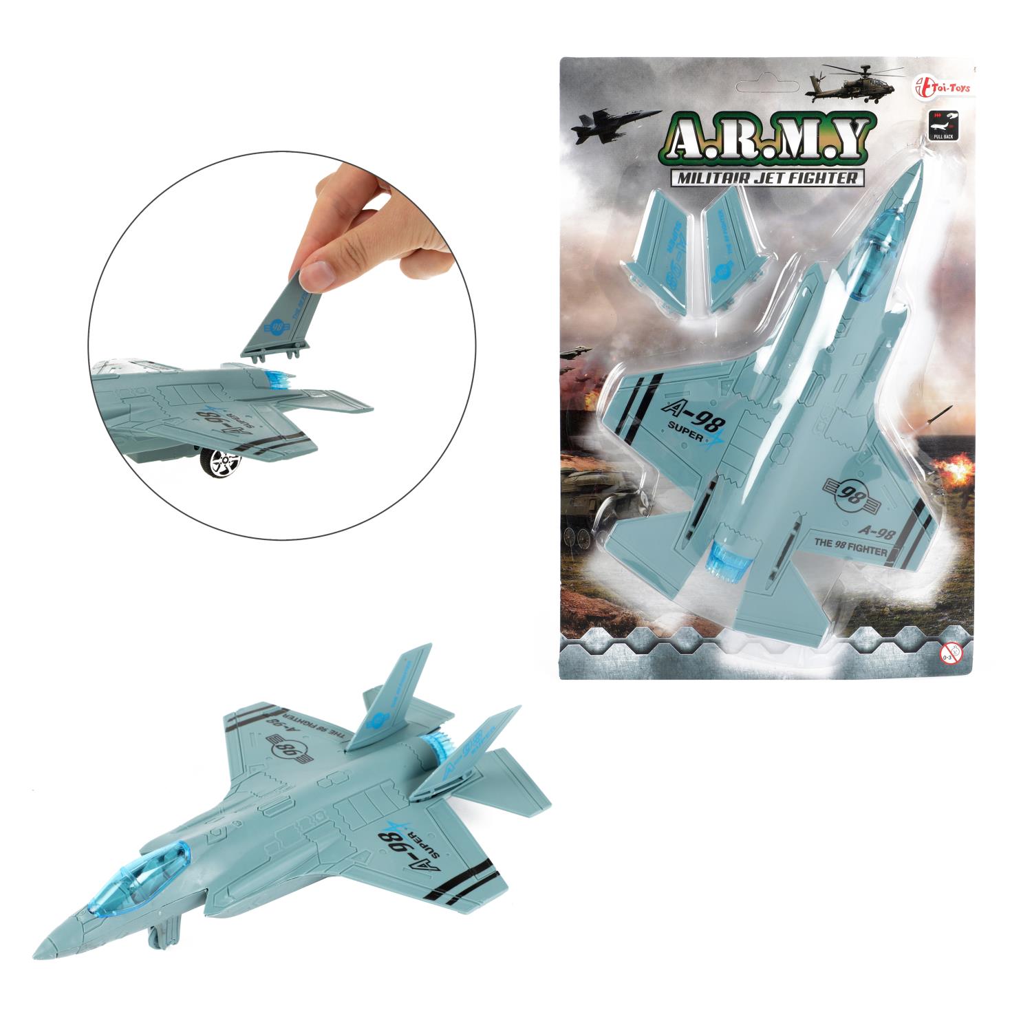 ARMY Fighting Military Jet Pull-Back 23cm